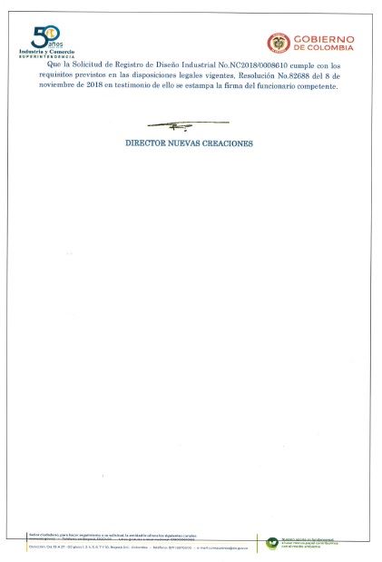 WASHING MACHINE DRUM – COLOMBIA INDUSTRIAL DESIGN REGISTRATION CERTIFICATE – Page 4